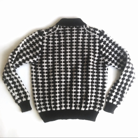 Vintage Handmade Houndstooth Sweater - Picture 5 of 7